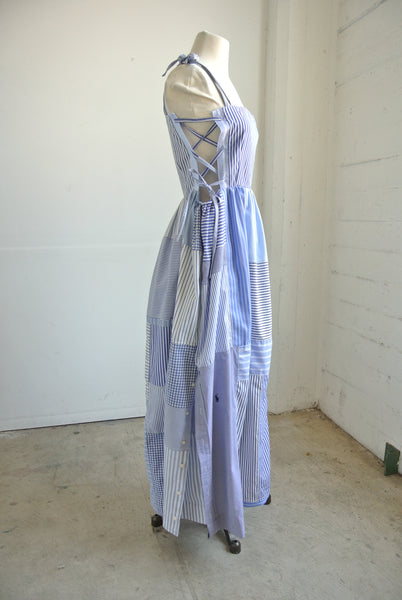 Reworked patchwork summer dress
