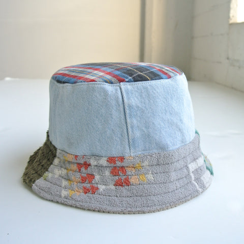 Reworked Bucket Hat Pendleton x denim Small
