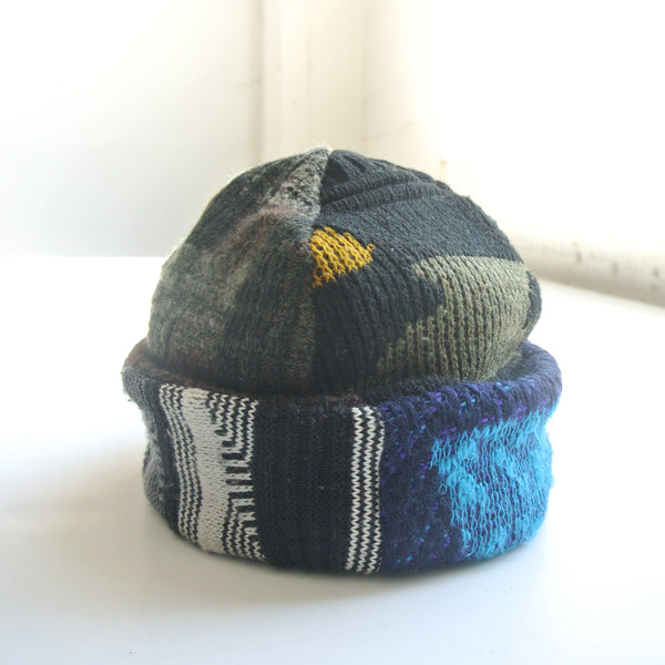 Upcycled reversible beanie