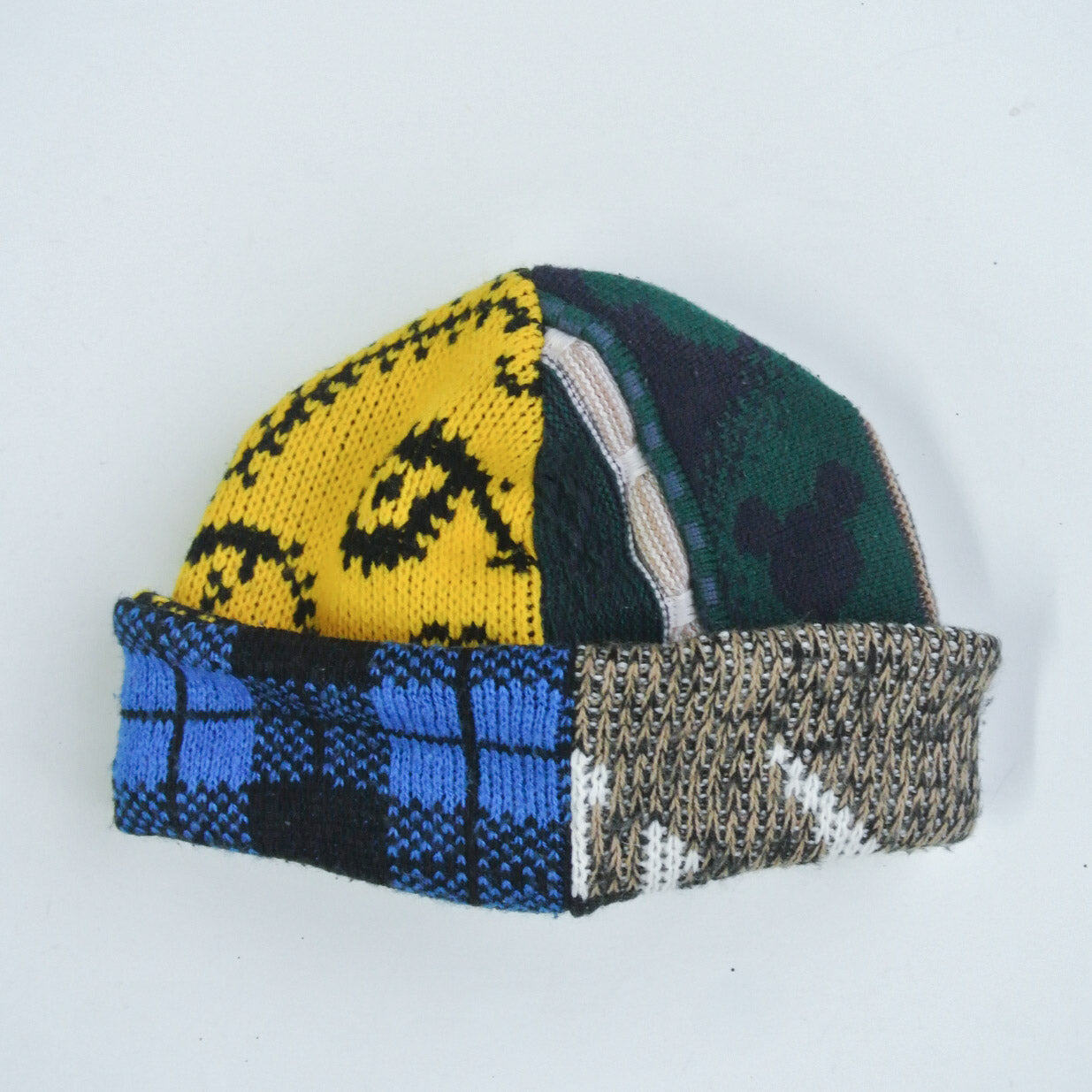 Upcycled reversible Mickey Coogi beanie