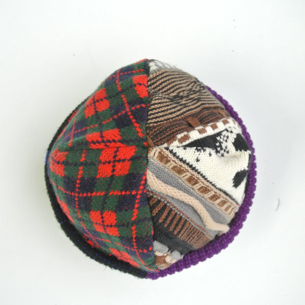 Upcycled reversible Mickey Coogi beanie