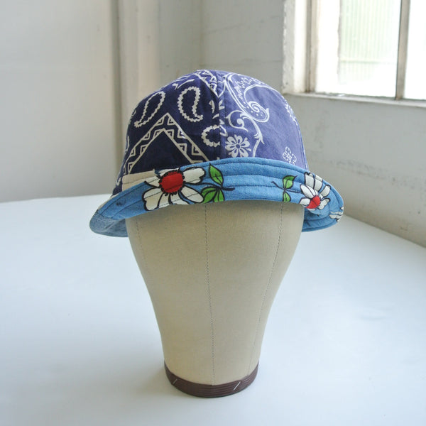 Reworked vintage bandana bucket hat medium