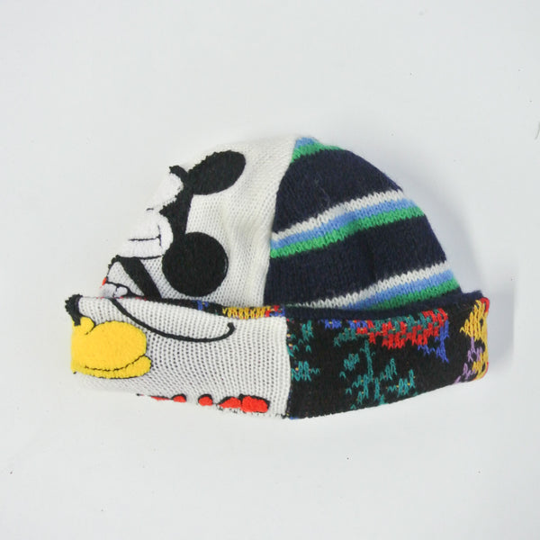 Upcycled reversible Mickey beanie