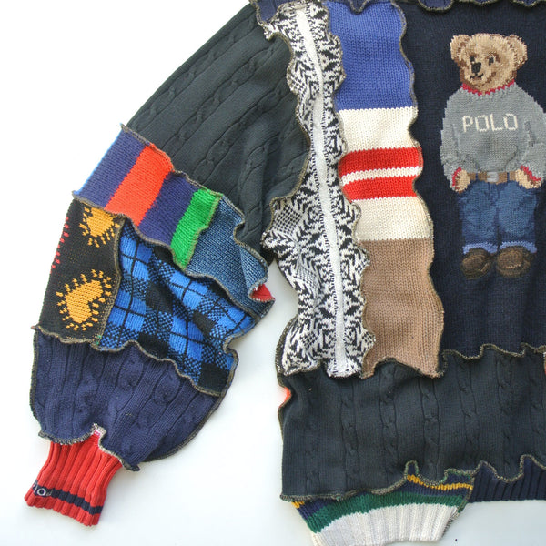 Patchwork Polo bear sweater