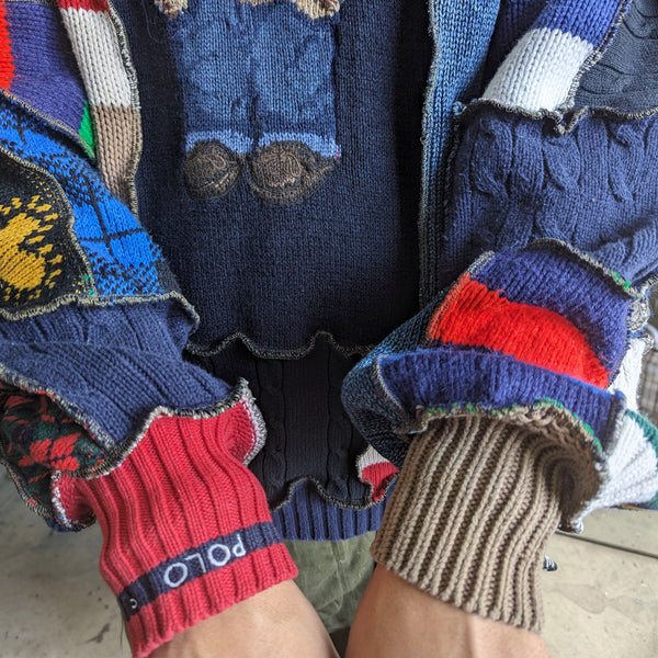 Patchwork Polo bear sweater
