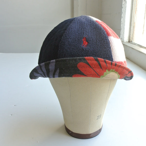 Reworked bucket hat Polo navy sweater medium/large