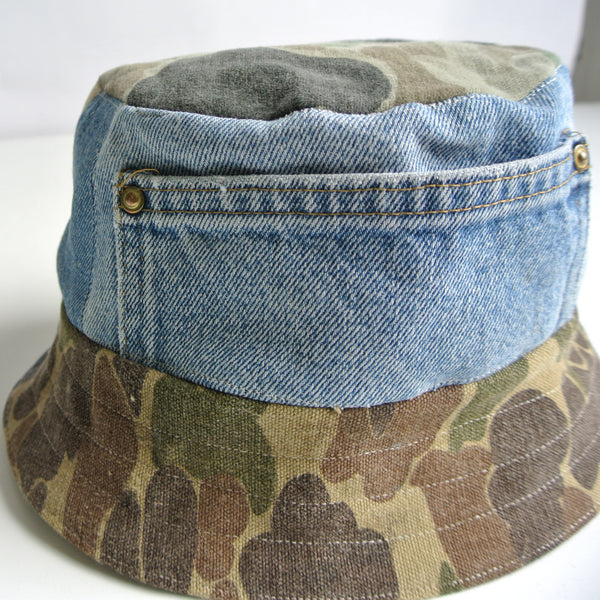 Reworked Bucket Hat Carhartt pants fabric x Frog Camo Medium