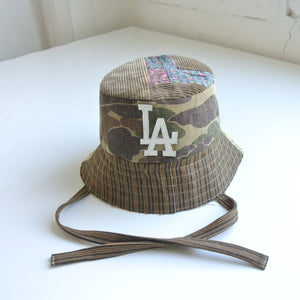 Reworked bucket hat strap "LA" camo small