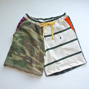 Reworked shorts made from Polo shirts camo Large